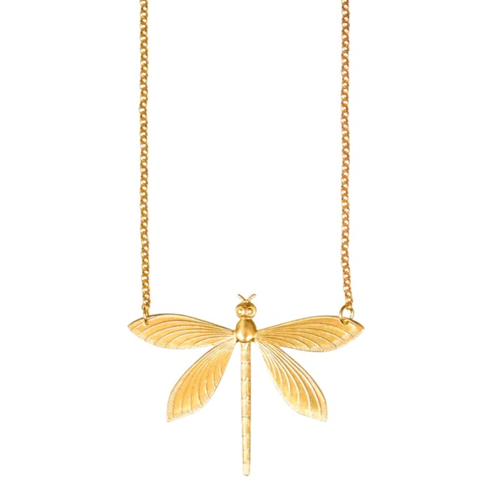 COPY - We Dream in Colour gold dragonfly earrings